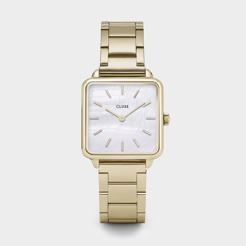 Giftbox La Tétragone Watch & Marble Bracelet Gold CG10303 - watch face