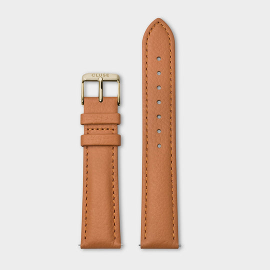 CLUSE Strap 18 mm Leather, Sunset Orange/Gold CS1408101086 - Strap