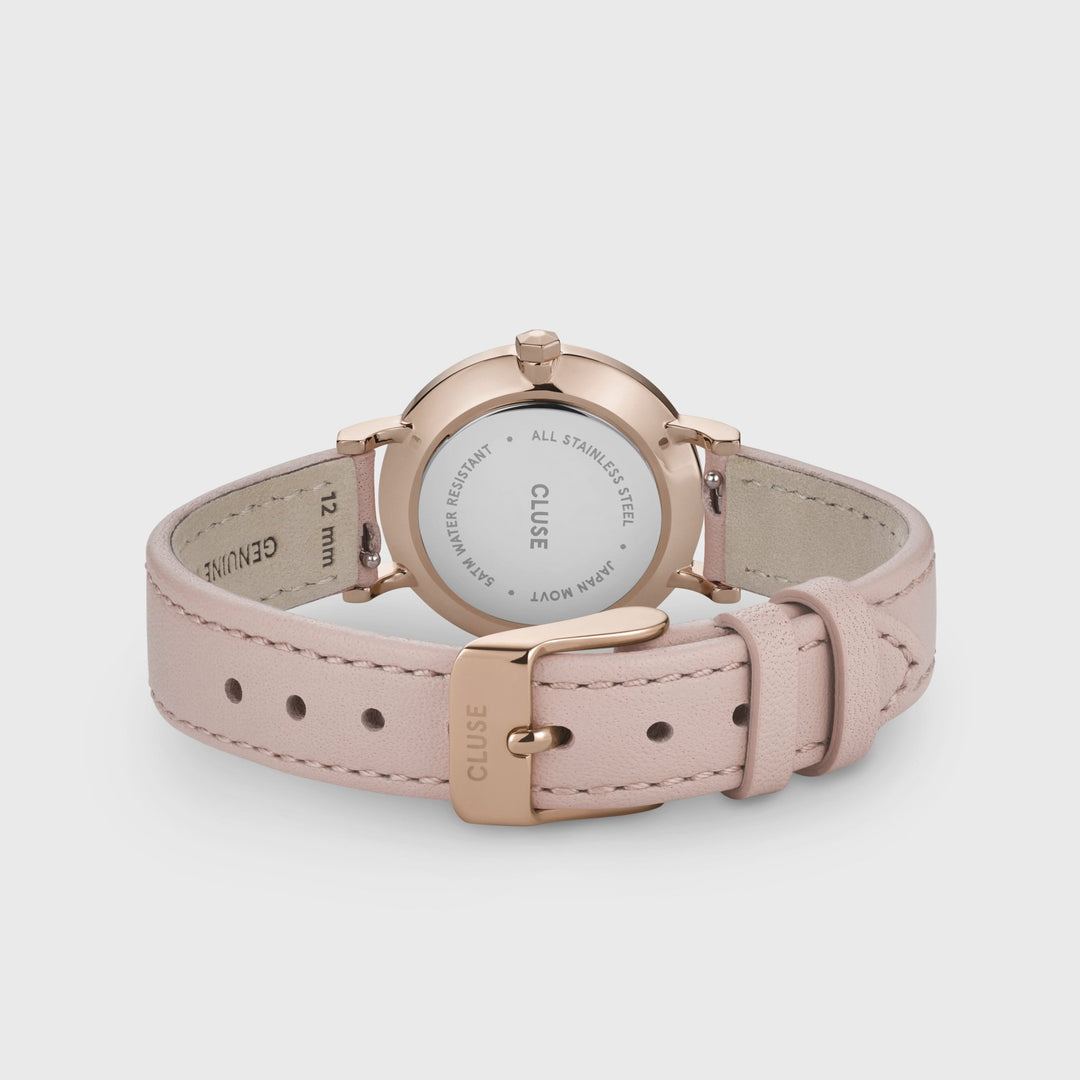 CLUSE Boho Chic Petite Leather, Rose Gold, Nude CW0101211005 - Watch clasp and back