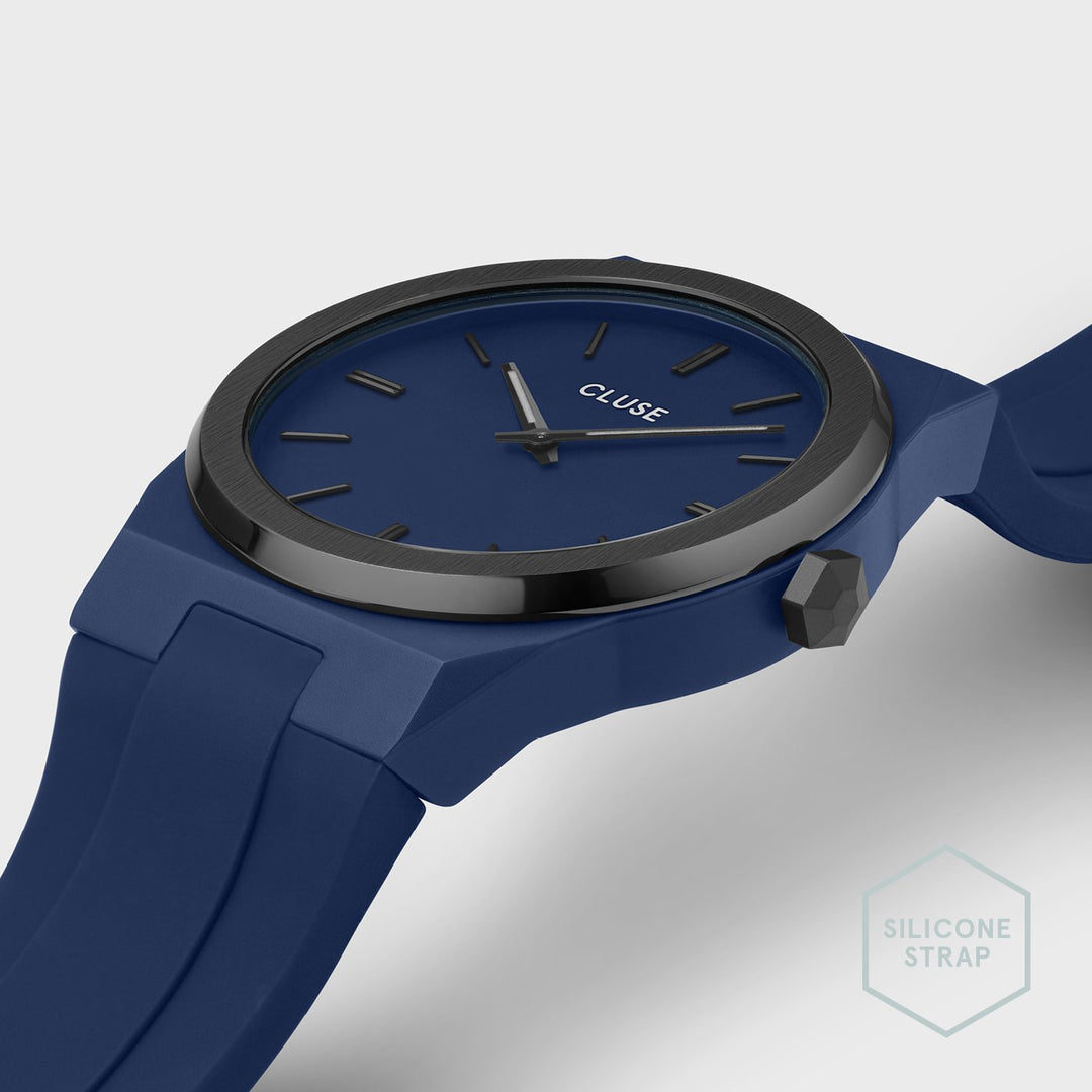 CLUSE Vigoureux Nylon Dark Blue, Grey Colour CW20604 - Watch case detail