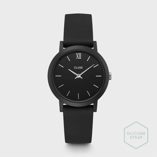 CLUSE Minuit Nylon Black, Silver Colour CW11601 - Watch