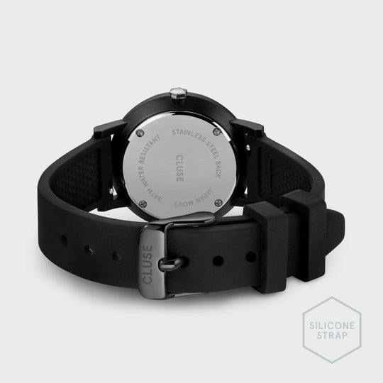 CLUSE Minuit Nylon Black, Silver Colour CW11601 - Watch clasp and back