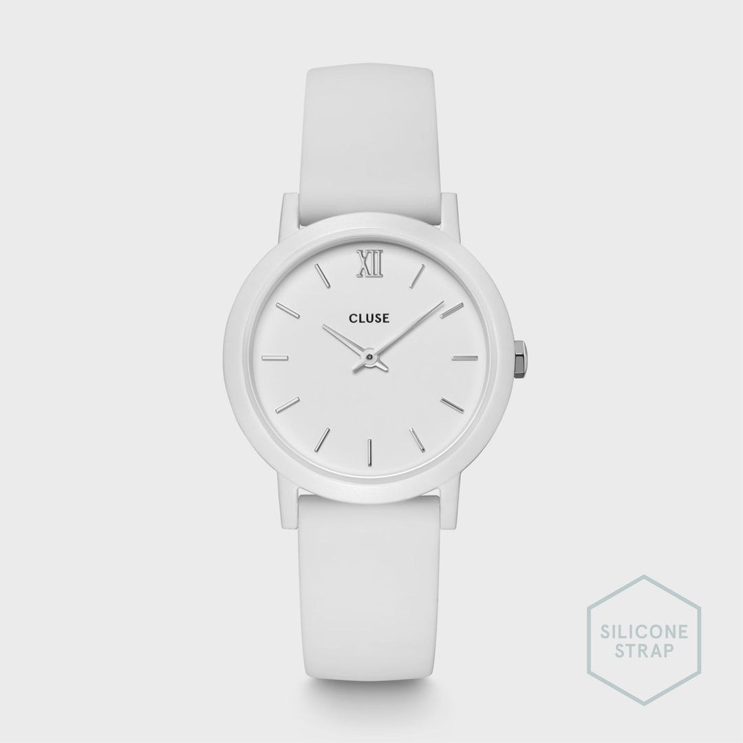 CLUSE Minuit Nylon White, Silver Colour CW11604 - Watch