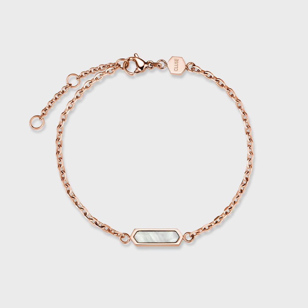 Minuit Mesh Watch And Pearl Bracelet, Rose Gold Colour CG10210 - Bracelet