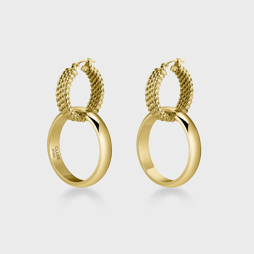 Iris Mittenaere, Gold Double Hoop Earrings - Earrings