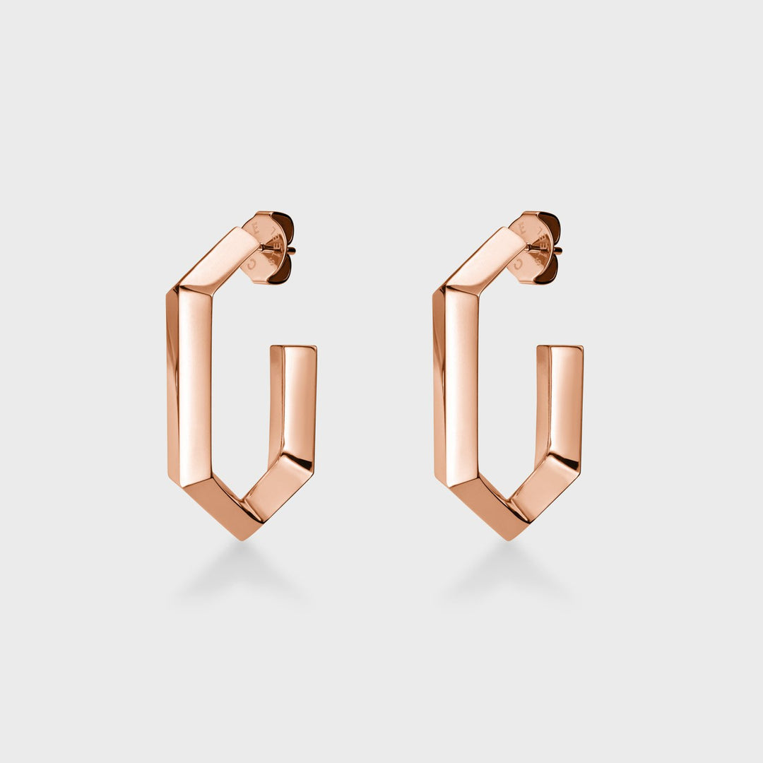 CLUSE Essentielle Hexagon Earrings Rose Gold Colour CE13301 - Earrings
