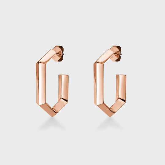 CLUSE Essentielle Hexagon Earrings Rose Gold Colour CE13301 - Earrings