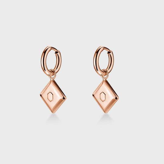 CLUSE Essentielle Rhombus Earrings Rose Gold Colour CE13303 - Earrings