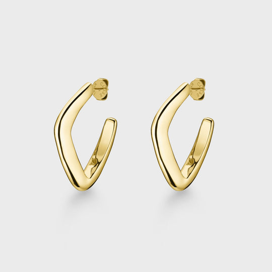 CLUSE Essentielle Big Twisted Hoops Earrings Gold Colour CE13314 - Earrings