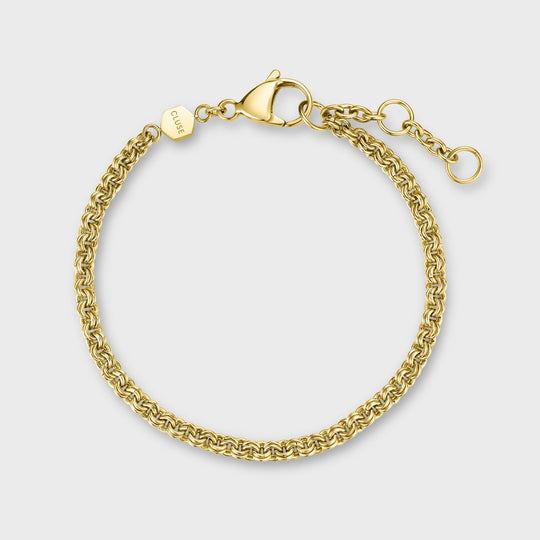 Gift Box Double Link and Round Chain Bracelet, Gold Colour CG10112 - bracelet