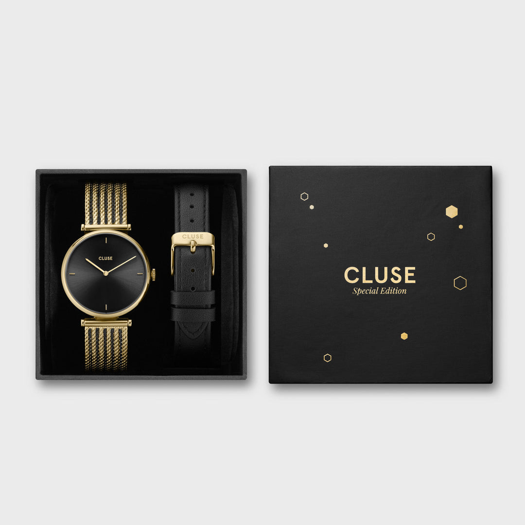 CLUSE Gift Box Triomphe Mesh Gold/Black CG10404 - Gift box