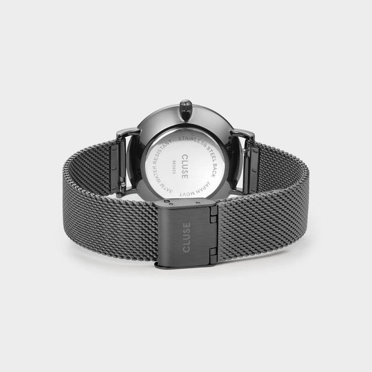 CLUSE Minuit Mesh Dark Grey CL30067 - watch clasp and back