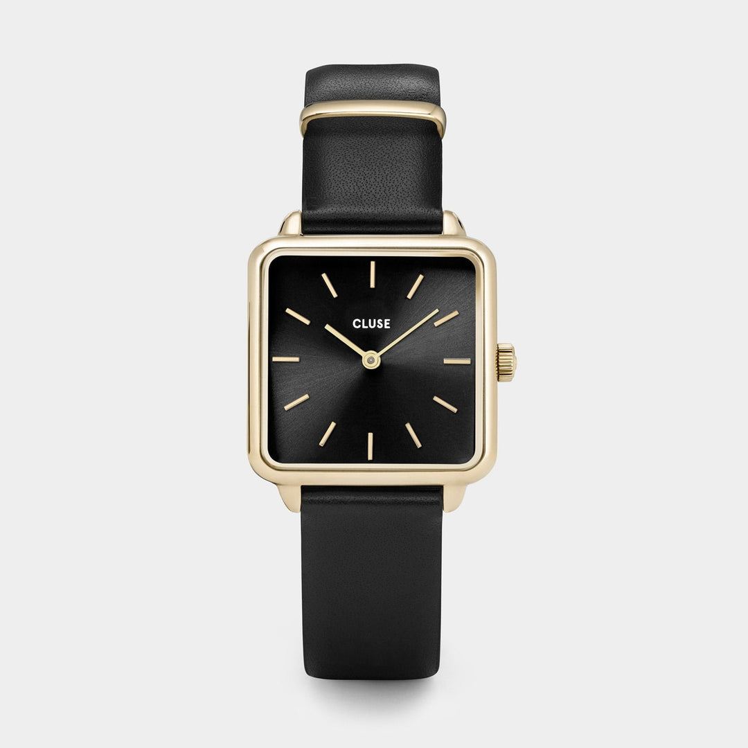 CLUSE La Tétragone Gold Black/Black CL60008 - watch