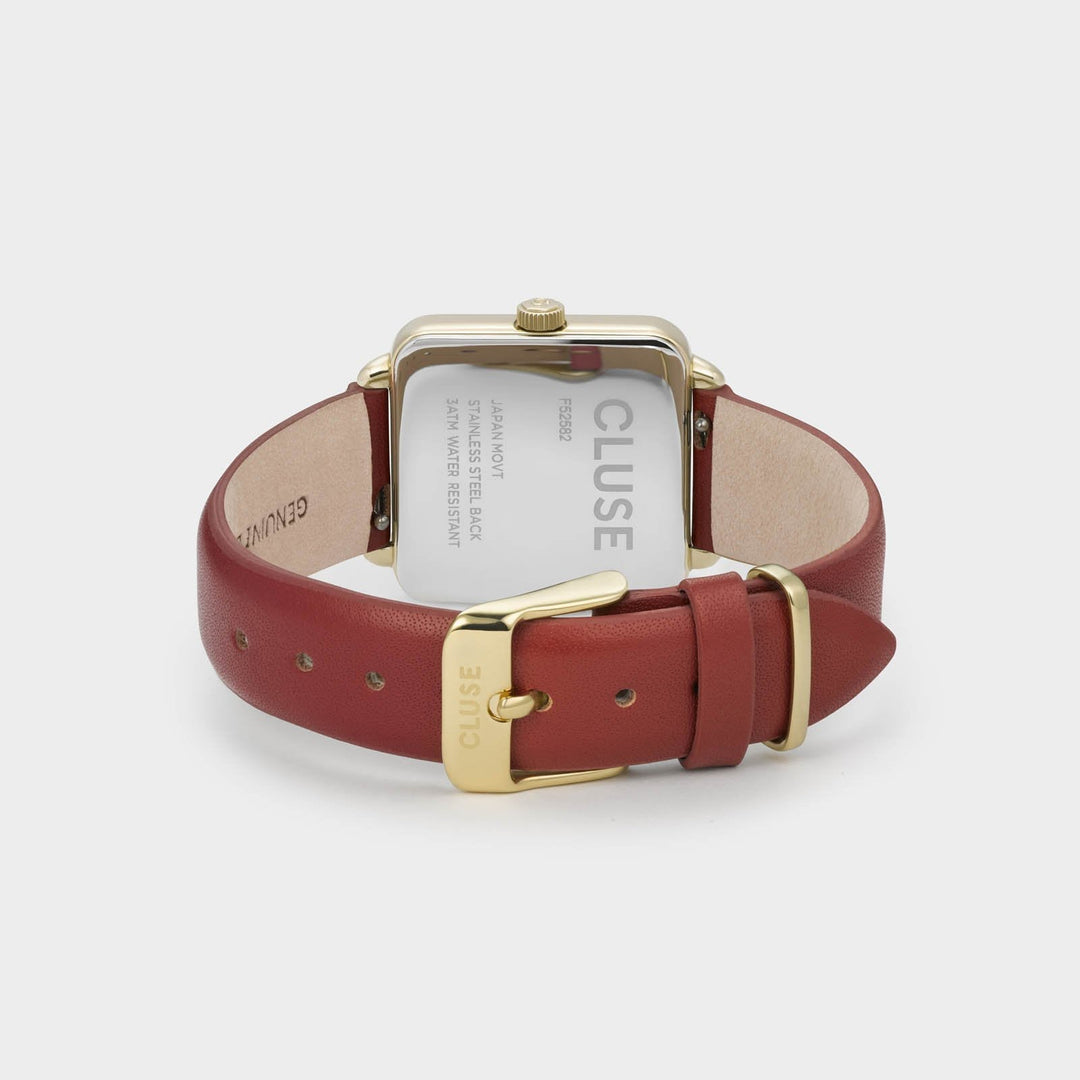 CLUSE La Tétragone Gold/Scarlet Red CL60009 - watch clasp and back