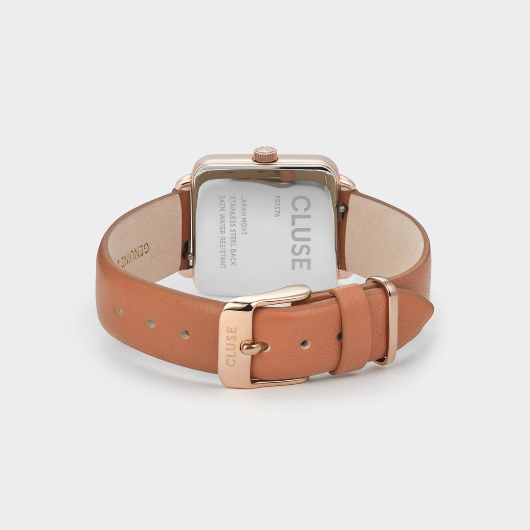 CLUSE La Tétragone Rose Gold/Butterscotch CL60010 - watch clasp and back