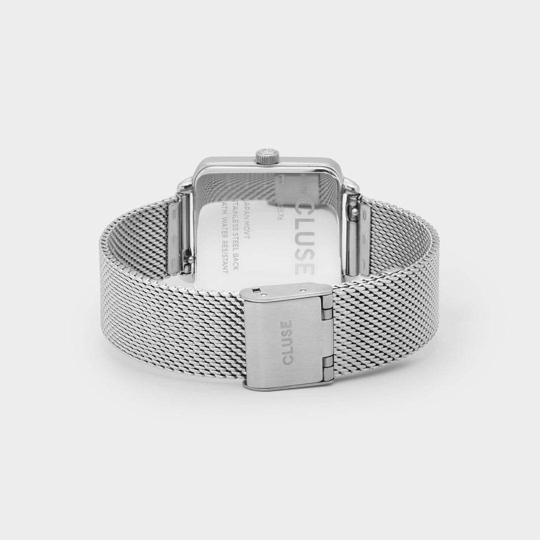 CLUSE La Tétragone Mesh Full Silver CL60012 - watch clasp and back