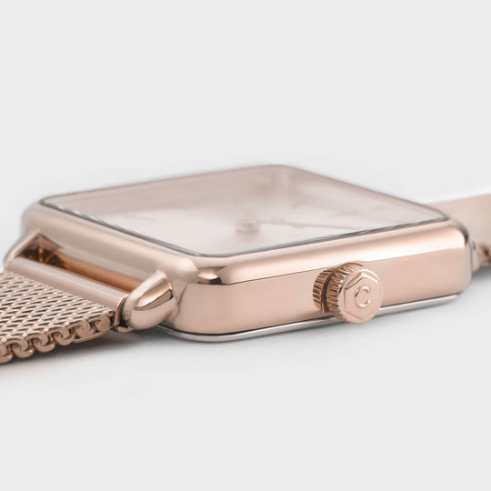 CLUSE La Tétragone Mesh Full Rose Gold CL60013 - watch case detail