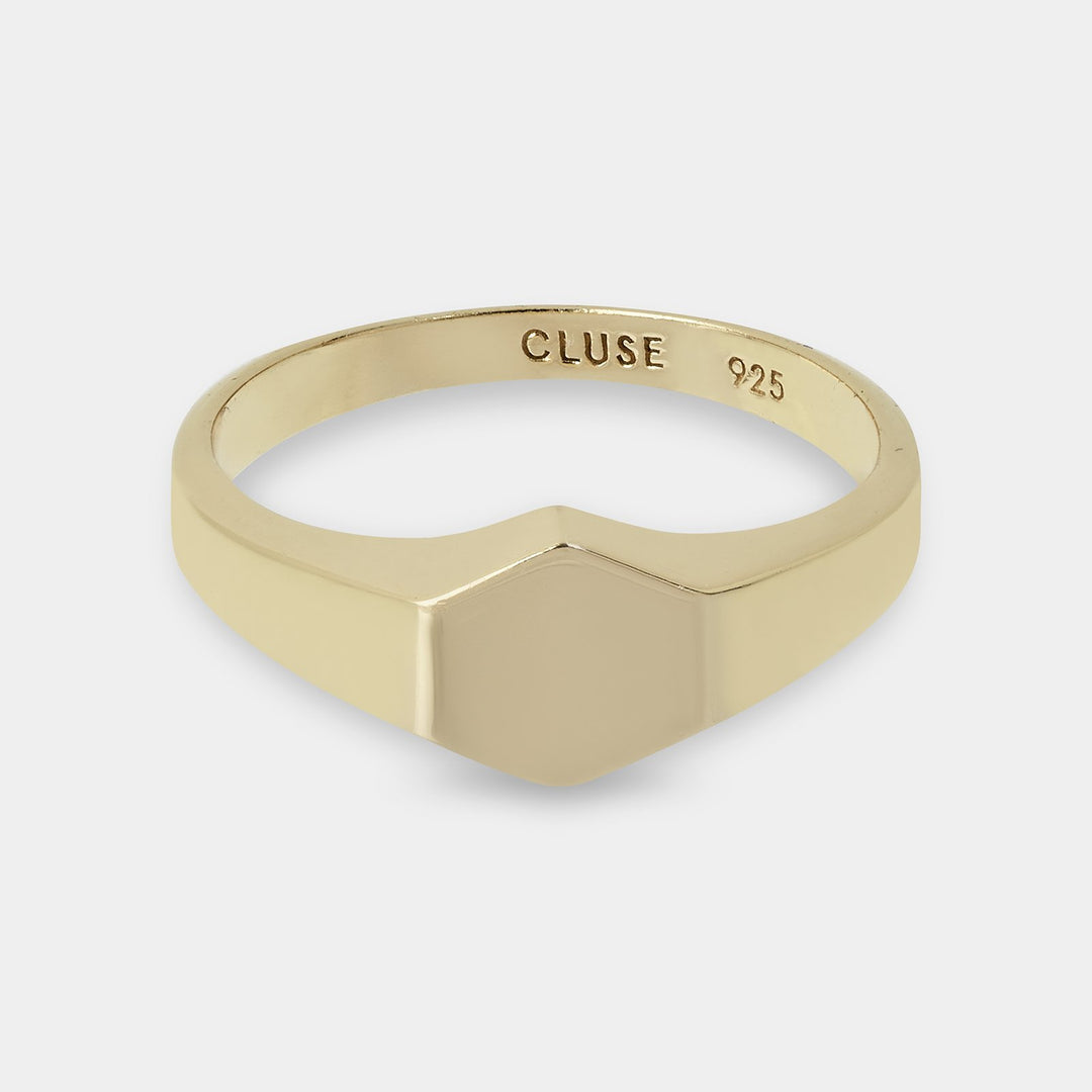 CLUSE Essentielle Gold Hexagon Ring 52 CLJ41011-52 - Ring size 52
