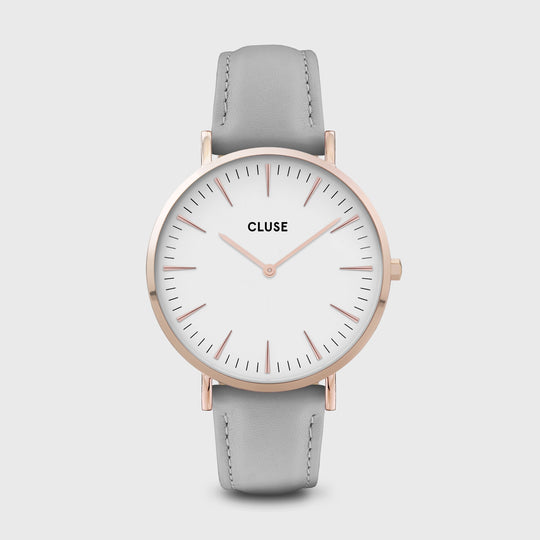 CLUSE Boho Chic Leather Grey, Rose Gold Colour CW0101201007 - Watch