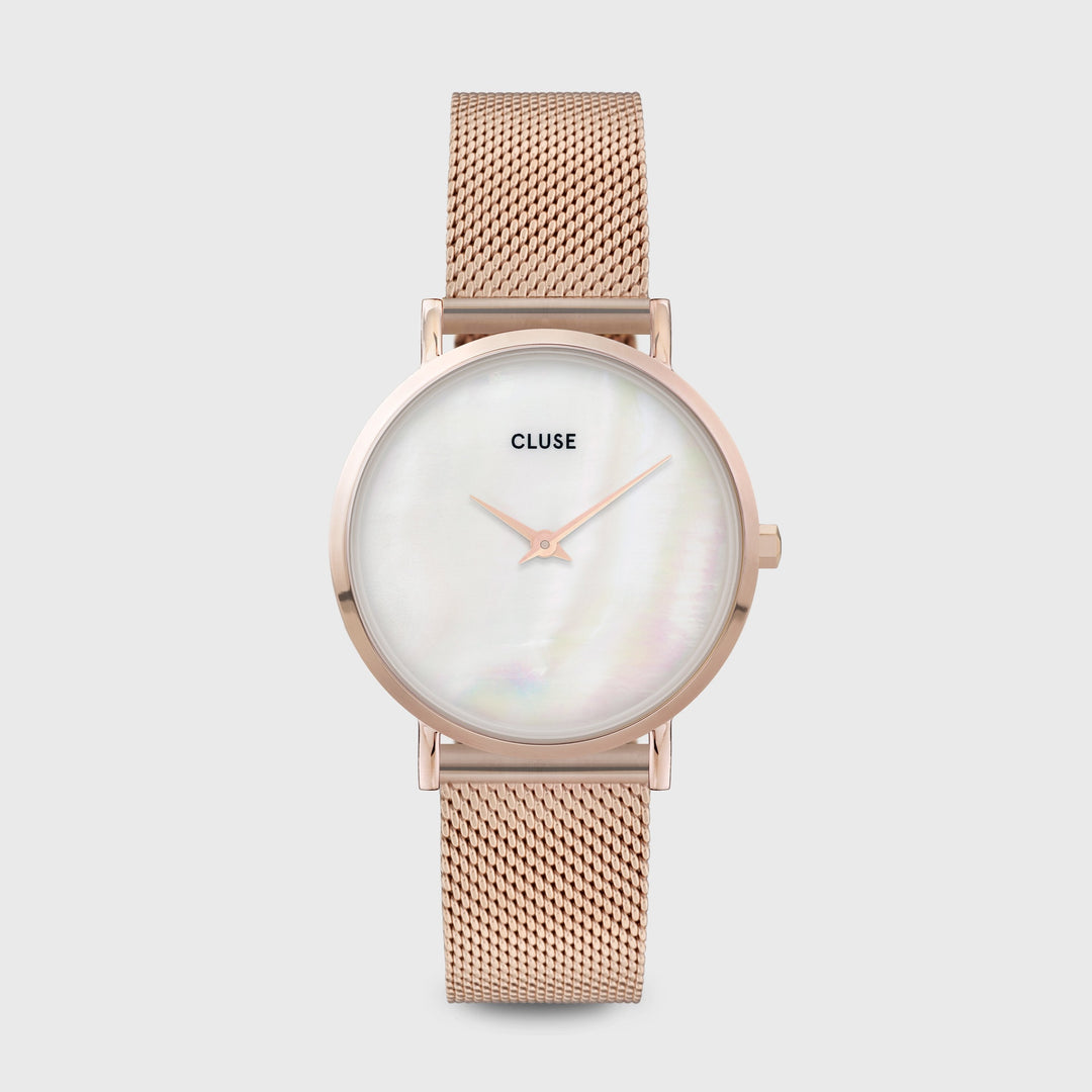 Minuit Mesh Watch And Grey Strap, Rose Gold Colour CG10208 - watch