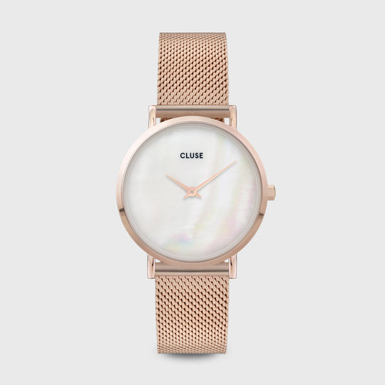 Minuit Mesh Watch And Grey Strap, Rose Gold Colour CG10208 - watch