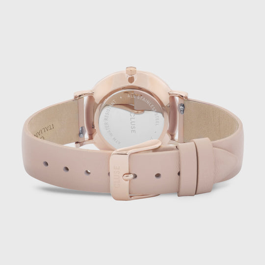 Minuit Mesh Watch And Pink Strap, Rose Gold Colour CG10209 - Watch clasp and back