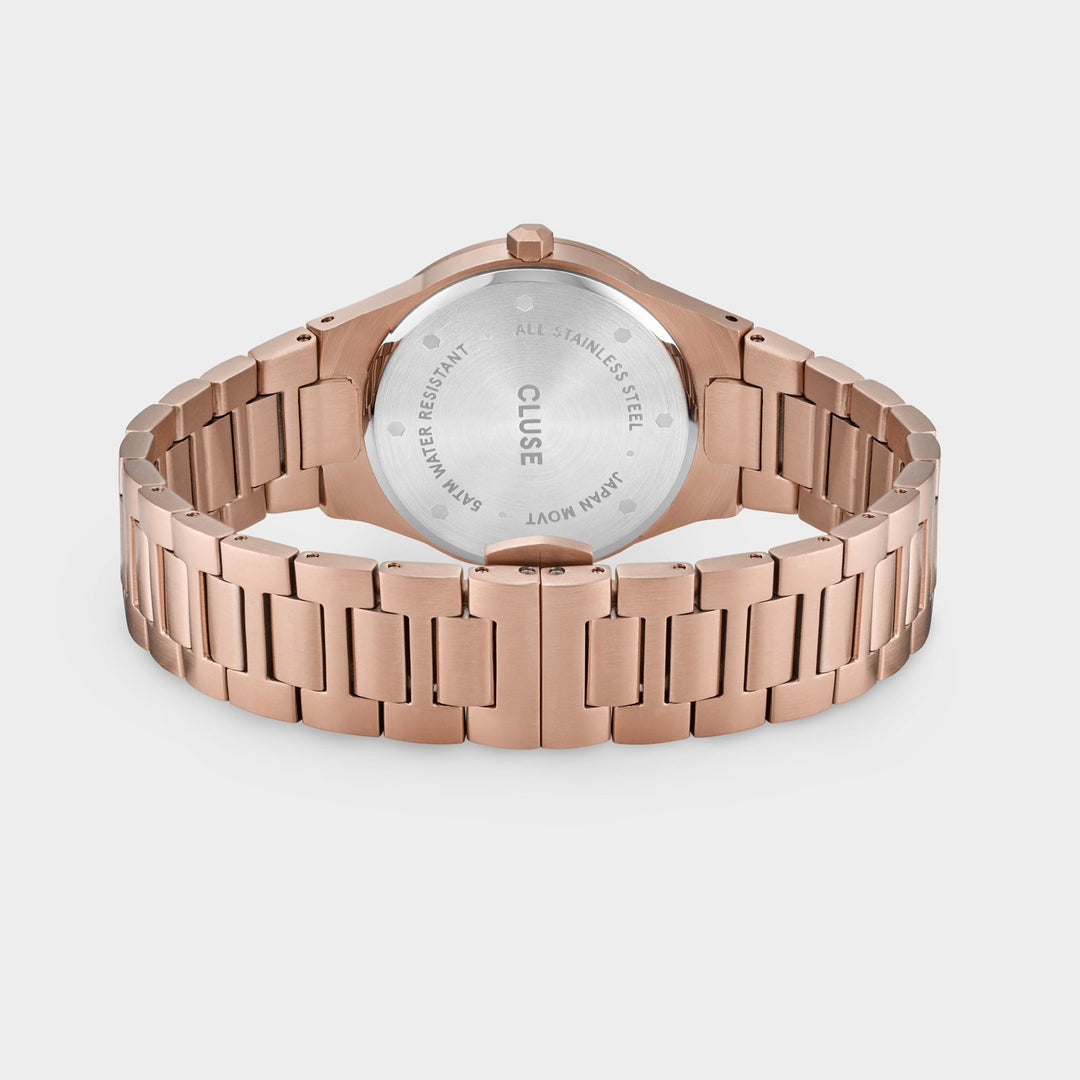 Gift Box Vigoureux Watch and Essentielle Shiny Bracelet, Rose Gold Colour CG10601 - Watch clasp and back