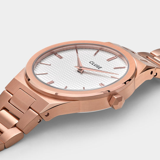 Gift Box Vigoureux Watch and Essentielle Shiny Bracelet, Rose Gold Colour CG10601 - Watch detail