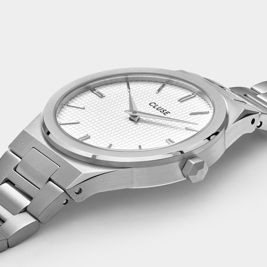 Gift Box Vigoureux Watch and Essentielle Shiny Bracelet, Silver Colour CG10602 - Watch detail
