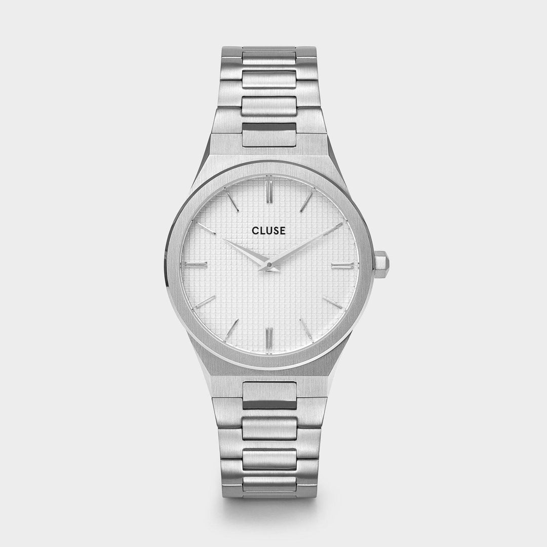 Gift Box Vigoureux Watch and Essentielle Shiny Bracelet, Silver Colour CG10602 - Watch