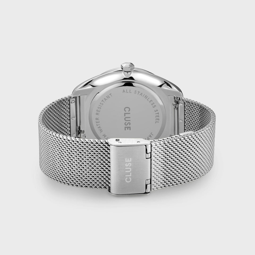 CLUSE Féroce Mesh, Silver, White CW0101212001 - Watch clasp and back