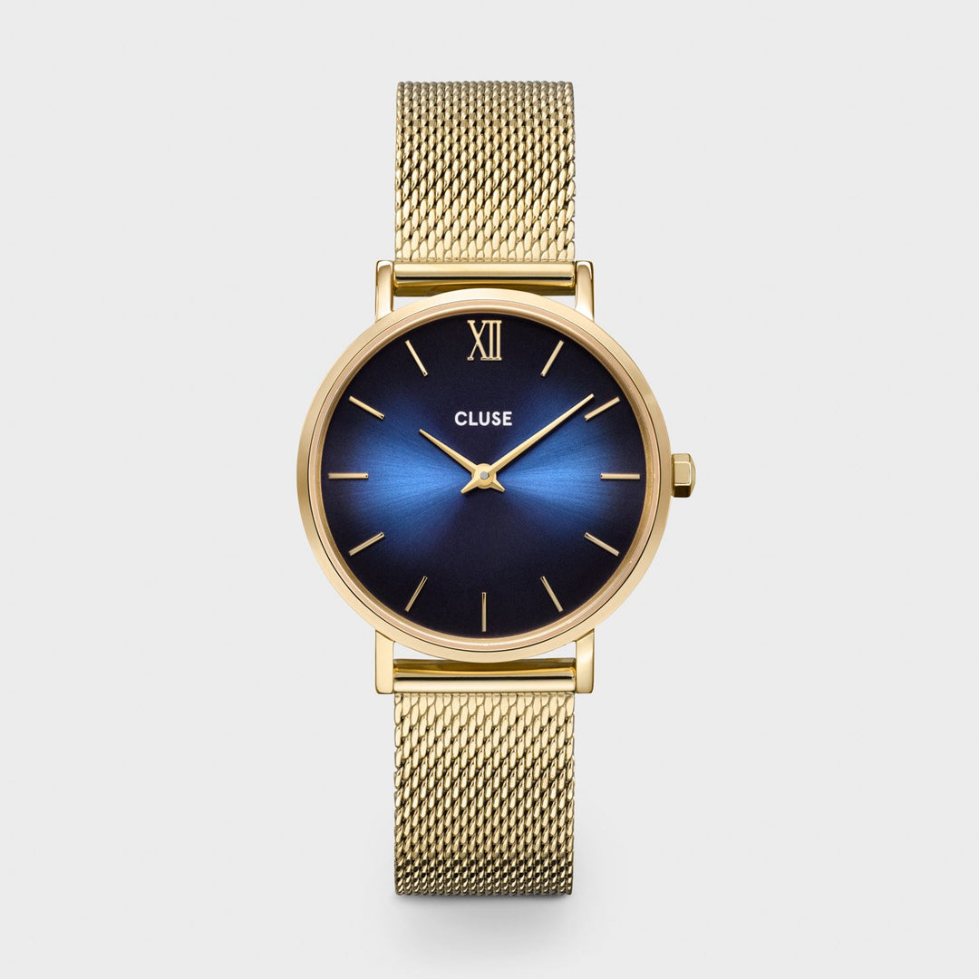 CLUSE Minuit Mesh Deep Blue, Gold Colour CW10202 - Watch