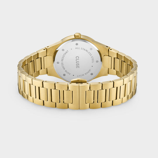 Gift Box Vigoureux Watch and Essentielle Shiny Bracelet, Gold Colour CG10603 - Watch clasp and back