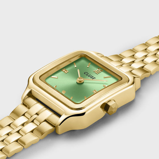 Gracieuse Petite Watch Steel, Light Green, Gold Colour CW11809 - watch detail.