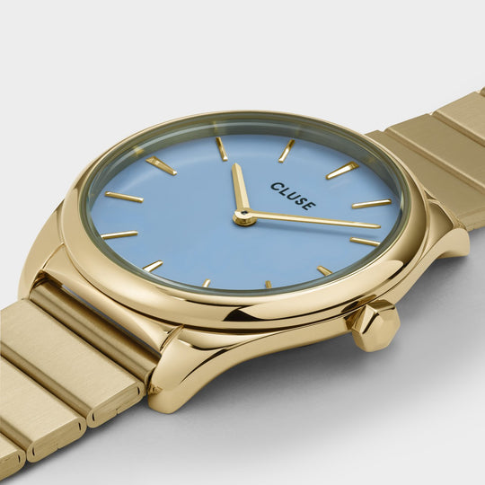 CLUSE Féroce Petite Steel Blue, Gold Colour CW11203 - Watch case detail