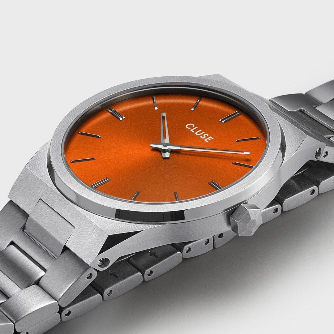 CLUSE Vigoureux Orange Limited Edition CW24101 - Watch case detail