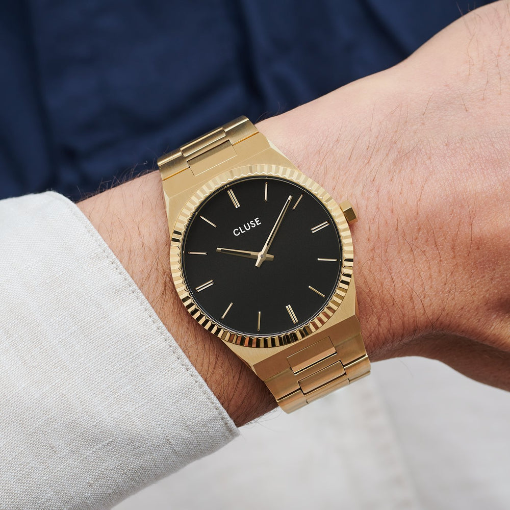 CLUSE Vigoureux Gold, Black CW0101503007 - Watch on wrist