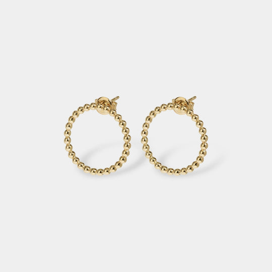 CLUSE Essentielle Gold Open Circle Embellished Stud Earrings CLJ51007 - earrings