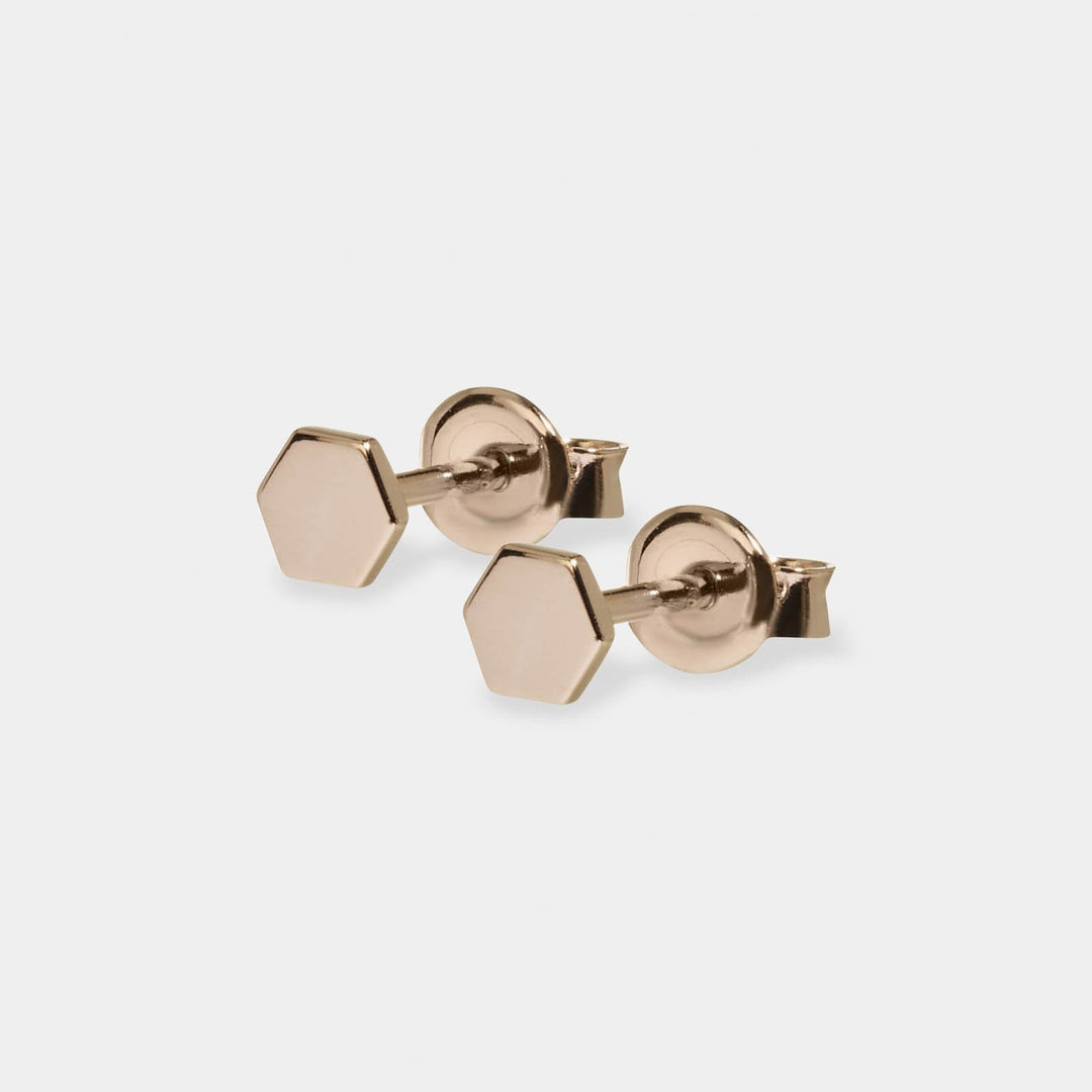 CLUSE Essentielle Rose Gold Hexagon Stud Earrings CLJ50006 - earrings