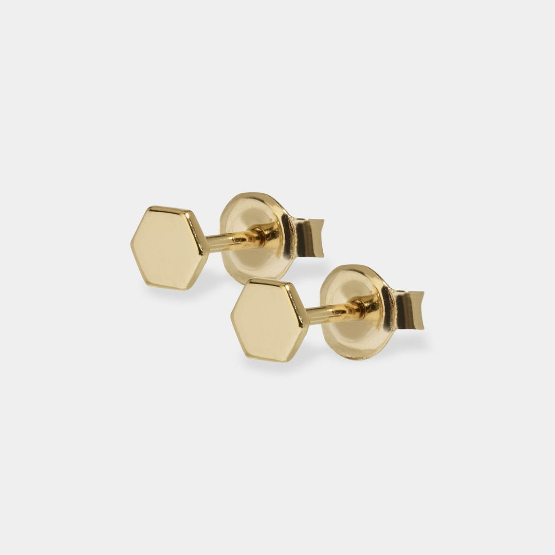 CLUSE Essentielle Gold Hexagon Stud Earrings CLJ51006 - earrings