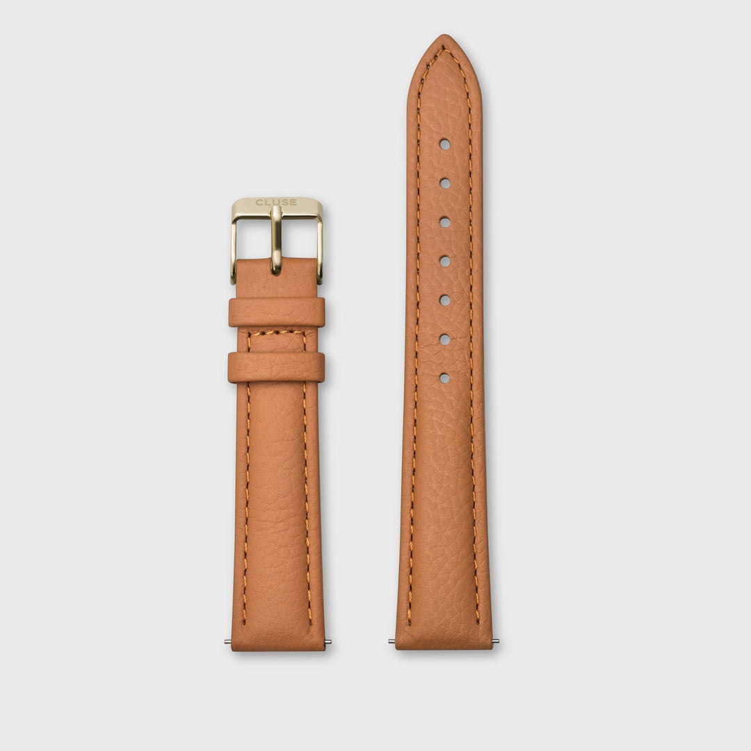 CLUSE 16 mm Strap Leather Sunset Orange Gold CS1408101083 - strap