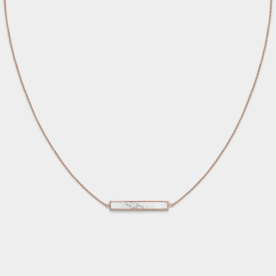 CLUSE Idylle Rose Gold Marble Bar Necklace CLJ20009 - necklace