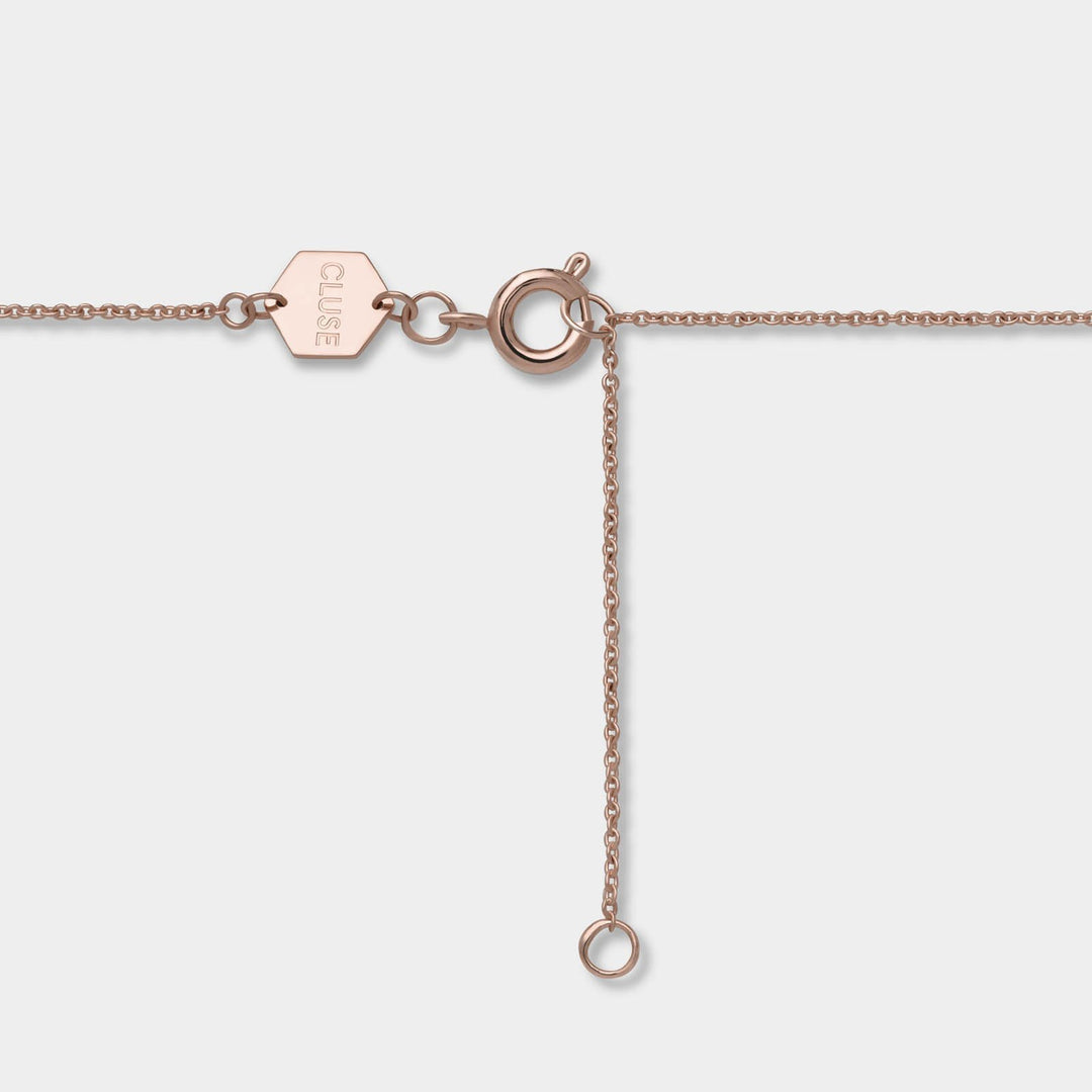 CLUSE Idylle Rose Gold Marble Hexagon Pendant Necklace CLJ20008 - necklace closure detail