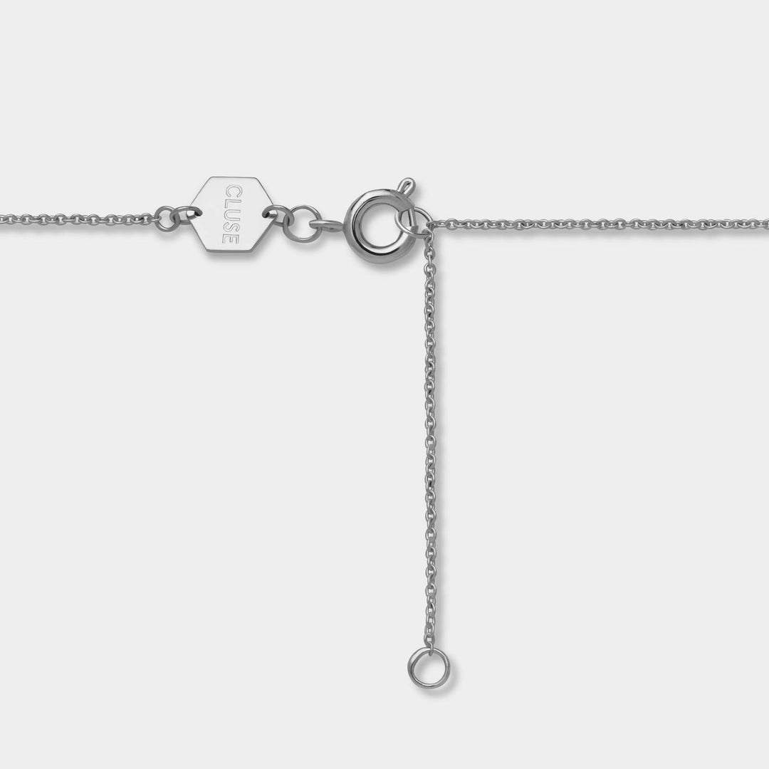 CLUSE Idylle Silver Marble Hexagon Pendant Necklace CLJ22008 - necklace closure detail