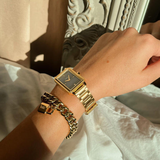 CLUSE Fluette Gold Colour by Iris Mittenaere CW14001 - Watch on wrist
