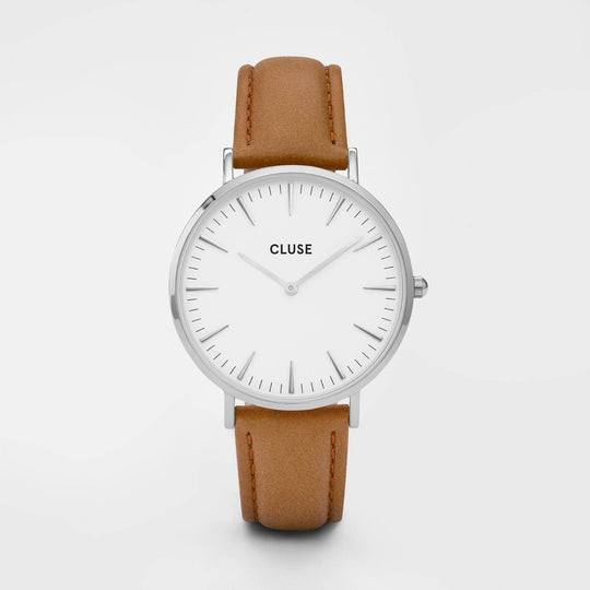 CLUSE La Bohème Silver White/Caramel CL18211 - watch