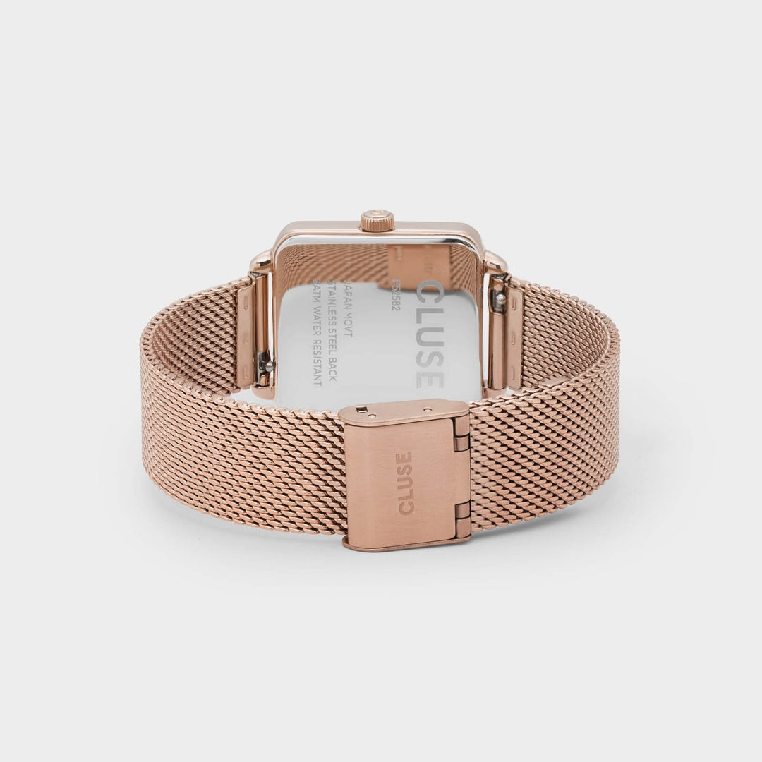 CLUSE La Tétragone Rose Gold Mesh/White CL60003 - watch clasp and back