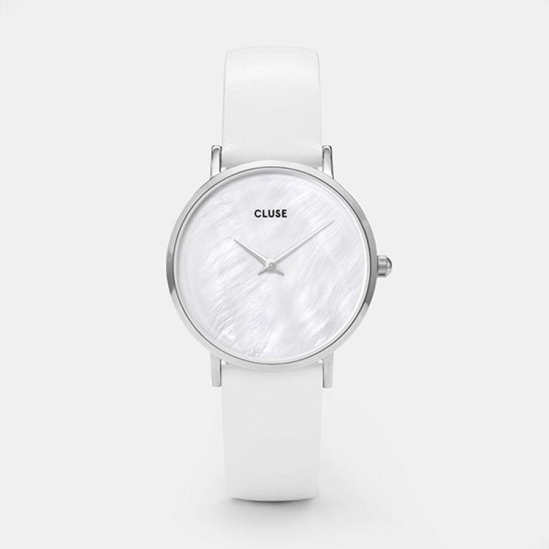 CLUSE Minuit La Perle Silver White Pearl/White CL30060 - watch