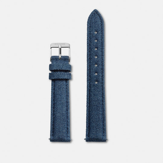 CLUSE 16 mm Strap Blue Denim/Sliver CLS331 - strap